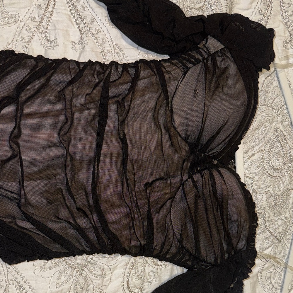 Windsor Black Ruched Mini Dress - Picture 5 of 5